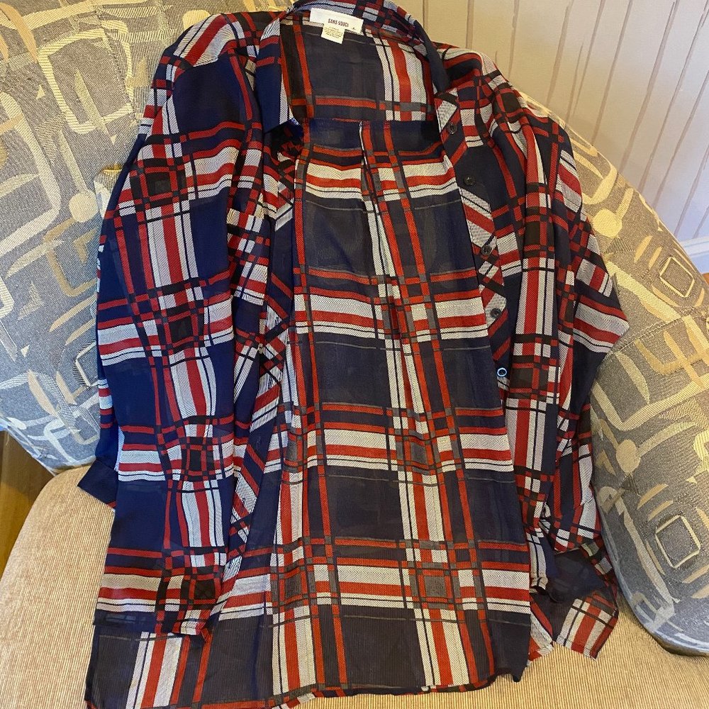 Oversize Light Button Down Shirt